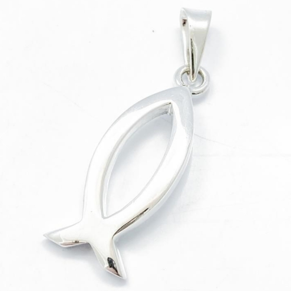 Sterling Silver Ichthus Fish Pendant